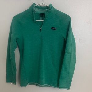 Patagonia Kids Teal Quarter-Zip Fleece